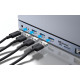 ХЪБ 11в1 BASEUS от Type-C към 3xUSB3.0+USB2.0+HDMI 4K+USB-C(PD)100W+USB-C(data)+TF/microSD+RJ45+3.5mm - (WKSX030013)