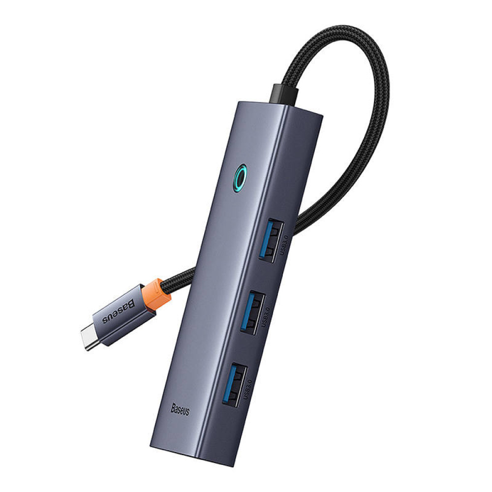 ХЪБ 5в1 BASEUS UltraJoy от Type-C към 3 x USB3.0, USB-C PD/100W + HDMI 4K (B00052801811-00)