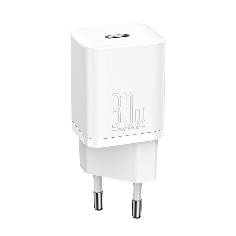    Зарядно устройство 220V BASEUS 30W, USB-C, Super Si (CCSUP-J02)