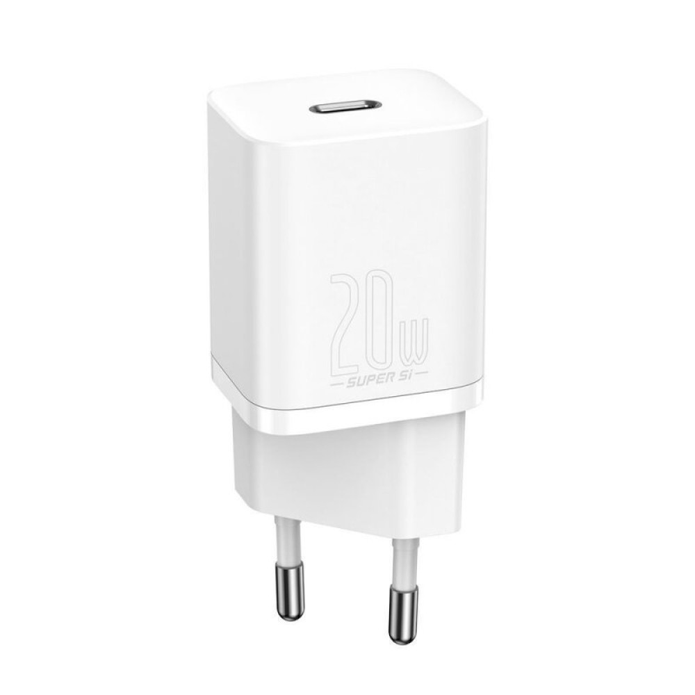    Зарядно устройство 220V BASEUS 20W, USB-C, Super Si (CCSUP-B02)