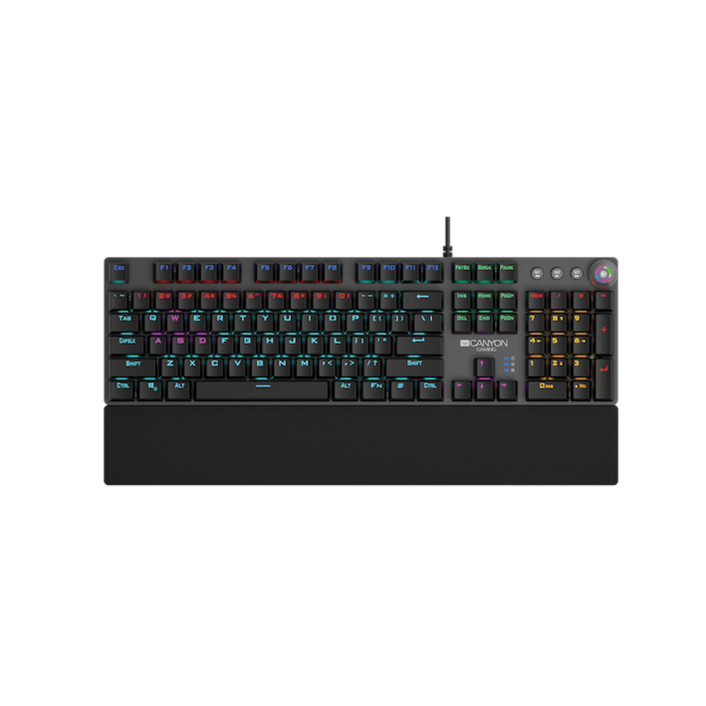 Геймърска клавиатура CANYON - Nightfall GK-7 с LED подсветка