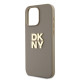 Калъф DKNY PU Leather Stack Logo Wrist Strap Beige за Apple iPhone 15 Pro - DKHCP15LPBSWSE 