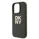 Калъф DKNY PU Leather Stack Logo Wrist Strap Green за Apple iPhone 16 Pro - DKHCP16LPBSWSA 