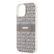 Калъф DKNY PC/TPU Repeat Pattern Tonal Stripe Magsafe Beige DKHMP15SHRHSEE за Apple iPhone 15