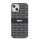 Калъф DKNY PC/TPU Repeat Pattern Tonal Stripe Magsafe Black DKHMP13MHRHSEK за Apple iPhone 13