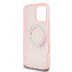 Калъф Guess IML Flowers Ring MagSafe Pink GUHMP16LHFWFCP за Apple iPhone 16 Pro