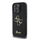 Калъф Guess PU Fixed Glitter 4G Metal Logo Black GUHCP16LHG4SGK за Apple iPhone 16 Pro