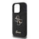 Калъф Guess PU Fixed Glitter 4G Metal Logo Black GUHCP16LHG4SGK за Apple iPhone 16 Pro