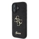 Калъф Guess PU Fixed Glitter 4G Metal Logo Black GUHCP16SHG4SGK за Apple iPhone 16