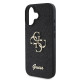 Калъф Guess PU Fixed Glitter 4G Metal Logo Black GUHCP16SHG4SGK за Apple iPhone 16