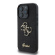 Калъф Guess PU Fixed Glitter 4G Metal Logo Black GUHCP16XHG4SGK за Apple iPhone 16 Pro Max