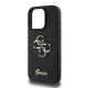 Калъф Guess PU Fixed Glitter 4G Metal Logo Black GUHCP16XHG4SGK за Apple iPhone 16 Pro Max