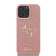 Калъф Guess PU Fixed Glitter 4G Metal Logo Pink GUHCP16XHG4SGP за Apple iPhone 16 Pro Max