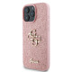 Калъф Guess PU Fixed Glitter 4G Metal Logo Pink GUHCP16XHG4SGP за Apple iPhone 16 Pro Max