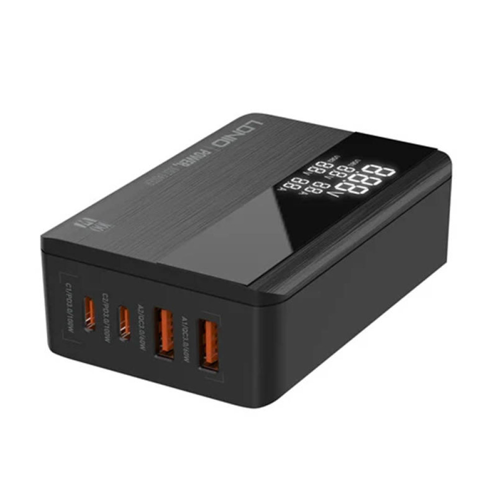 Зарядно устройство 220V LDNIO - A4809C 100W, 2xUSB-A, 2xUSB-C, Desktop