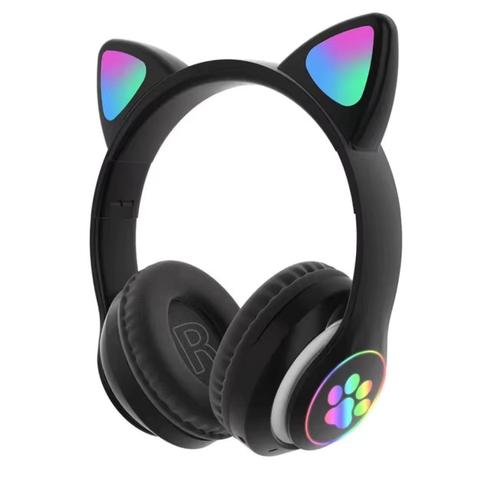 Слушалки с ушички Bluetooth CAT ear STN-28, LED светлини