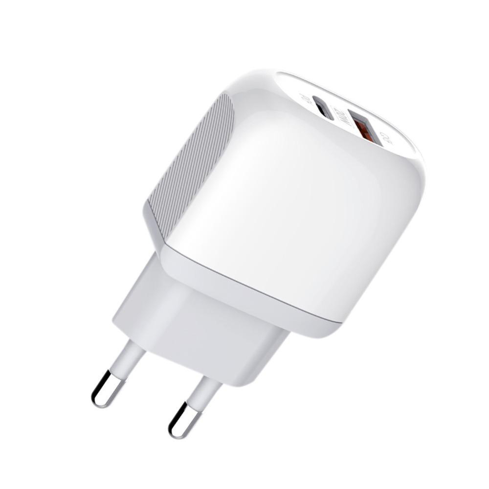 Зарядно устройство 220V NORDIC 20W, USB-A, USB-C, 3A