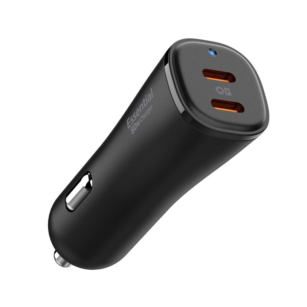 Зарядно за автомобил 12V SPIGEN 50W, 2xUSB-C, Arcstation Essential EV502 - ACP08523