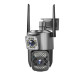 Външна WiFi двойна камера с микрофон, нощно виждане и следене на движение, слот за SD карта, 2MP+2MP - SC03-W
