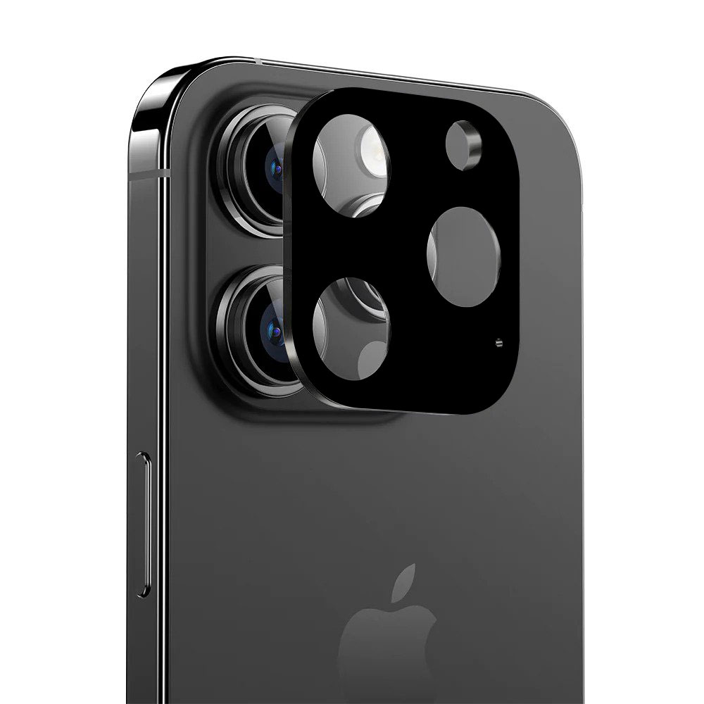 3D стъклен протектор за камера Apple iPhone 15 Pro Max, Черен