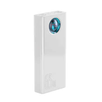 Външна батерия Baseus Ambilight Digital Display 30000mAh, 65W (PPLG000101) - Бял