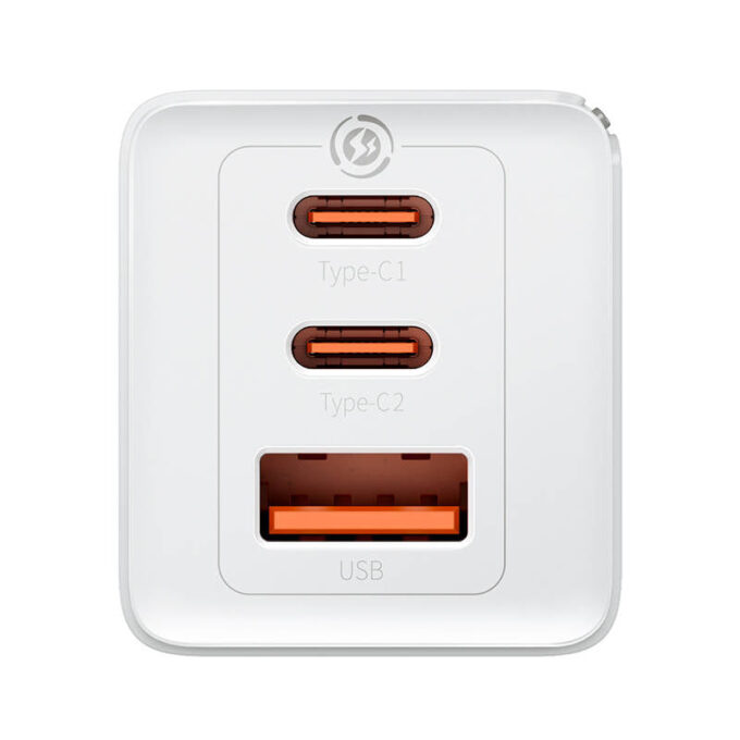Зарядно устройство 220V BASEUS 65W, USB-A, 2xUSB-C GaN5 Pro + кабел Type-C към Type-C - Image 5