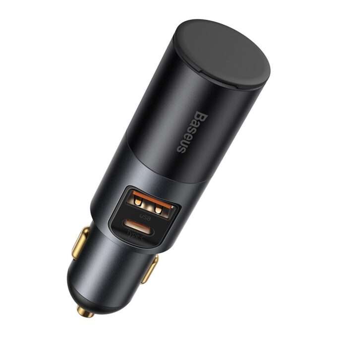 Зарядно за автомобил 12V BASEUS 120W, USB-A, USB-C + извод за запалка, Cigarette Lighter Expansion (CCBT-C0G) - Image 3