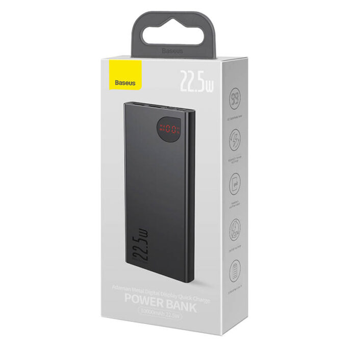 Външна батерия Baseus Adaman Metal, 10000mAh, 22.5W (PPAD070001) - Image 5