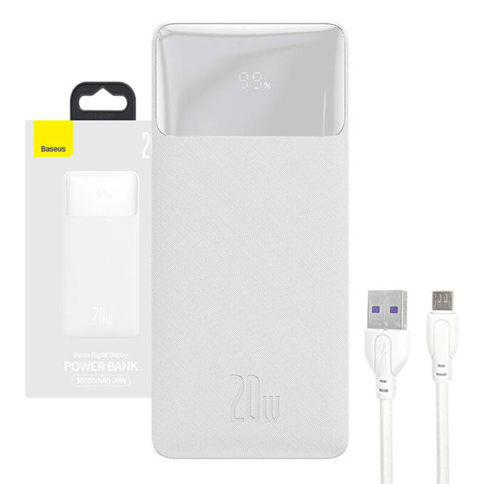Външна батерия Baseus Bipow, 30000mAh, 20W (PPBD050402) - Image 7