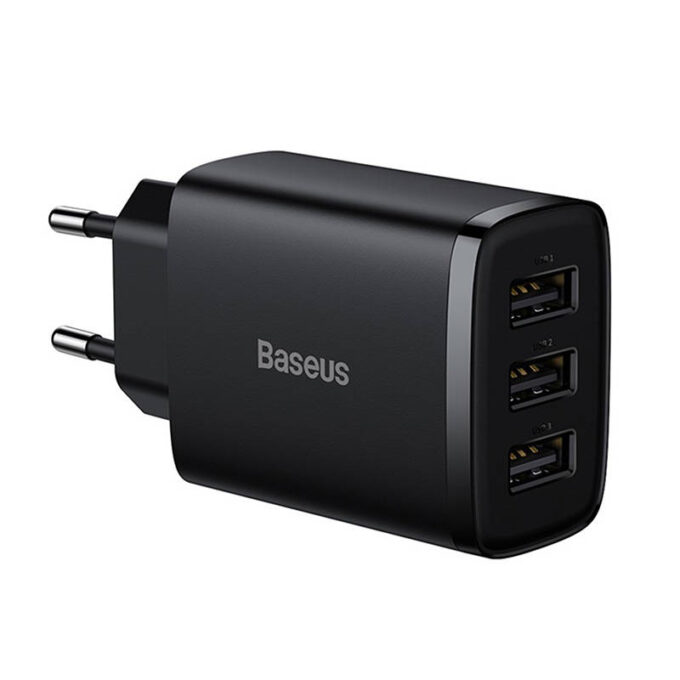 Зарядно устройство 220V Baseus 17W, 3xUSB-A, Compact Series - Image 12