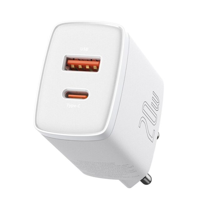 Зарядно устройство 220V Baseus 20W, USB-A, USB-C, 3A, Compact Series - Image 7
