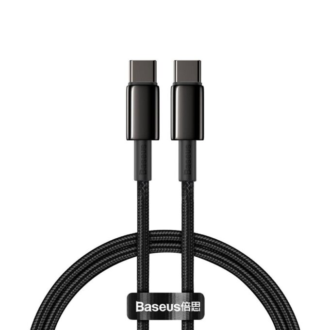 Кабел BASEUS Type-C - Type-C, 100W, Tungsten Gold