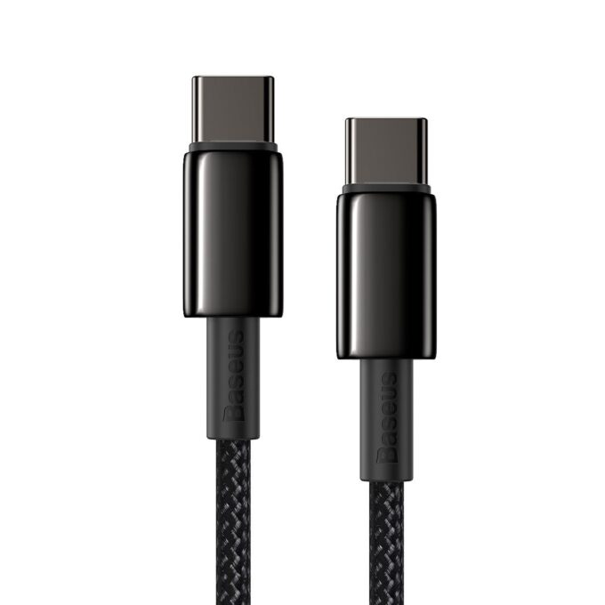 Кабел BASEUS Type-C - Type-C, 100W, Tungsten Gold - Image 2