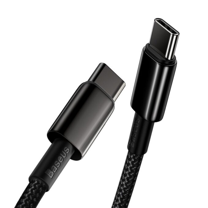 Кабел BASEUS Type-C - Type-C, 100W, Tungsten Gold - Image 3