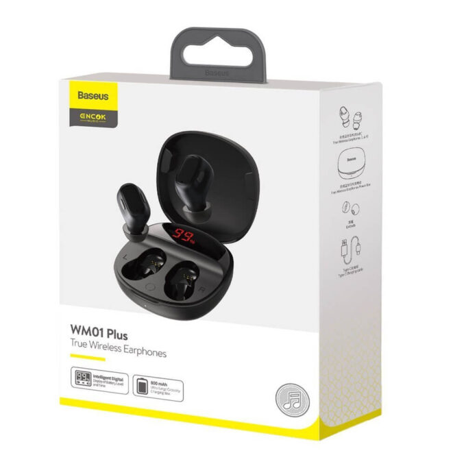 Bluetooth Слушалки Baseus HF Encok WM01 Plus TWS, (NGWM010001) - Image 8