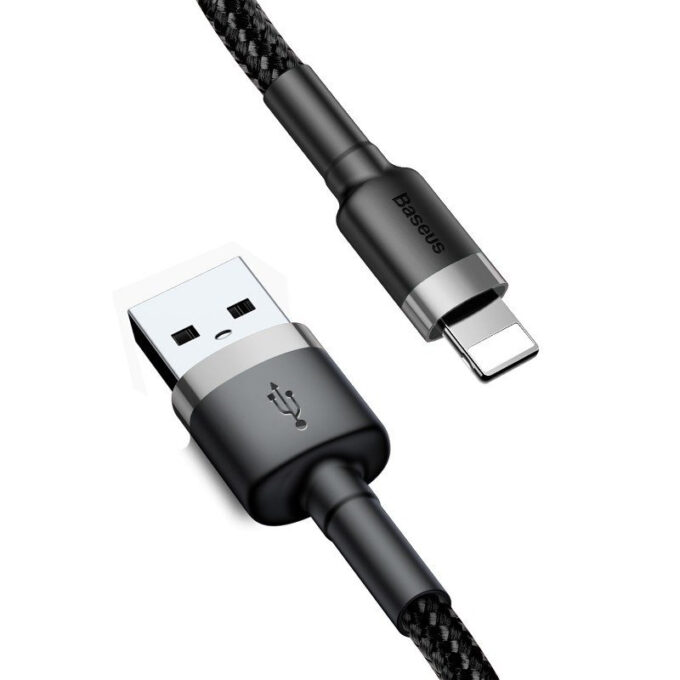 Кабел BASEUS USB-A - Lightning, 0.5м, 2.4A, CAFULE - Image 9