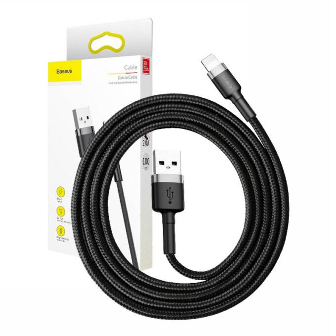 Кабел BASEUS USB-A - Lightning, 0.5м, 2.4A, CAFULE - Image 18
