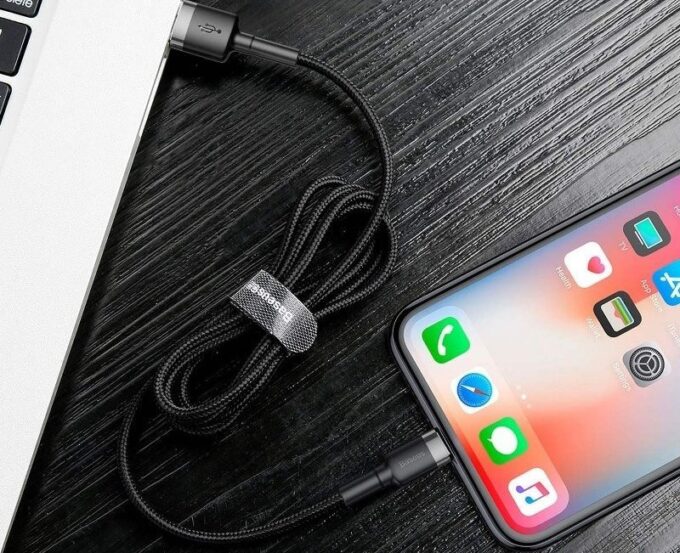 Кабел BASEUS USB-A - Lightning, 0.5м, 2.4A, CAFULE - Image 17