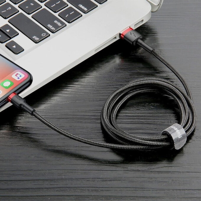 Кабел BASEUS USB-A - Lightning, 1м,2.4A, CAFULE - Image 16