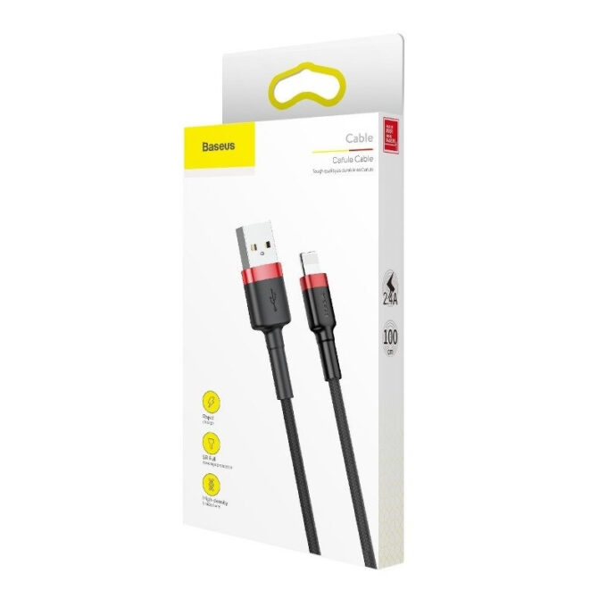 Кабел BASEUS USB-A - Lightning, 1м,2.4A, CAFULE - Image 35