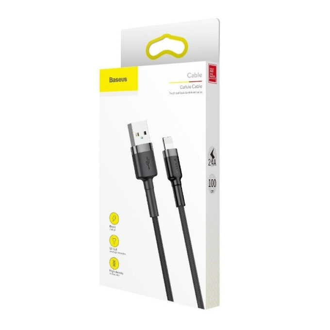 Кабел BASEUS USB-A - Lightning, 1м,2.4A, CAFULE - Image 36