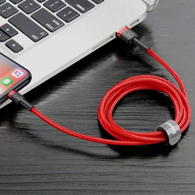 Кабел BASEUS USB-A - Lightning, 1м,2.4A, CAFULE - Image 9