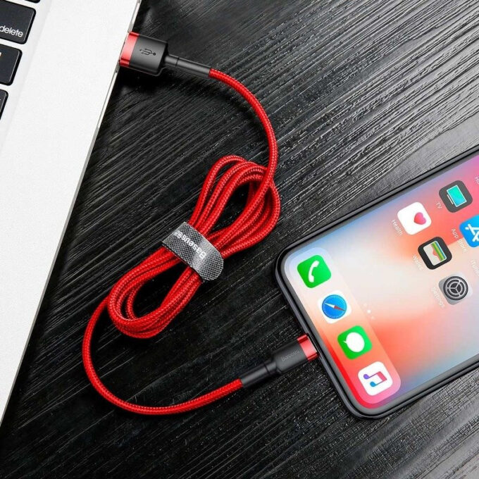 Кабел BASEUS USB-A - Lightning, 1м,2.4A, CAFULE - Image 11
