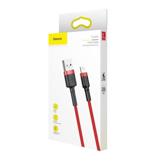Кабел BASEUS USB-A - Lightning, 1м,2.4A, CAFULE - Image 34