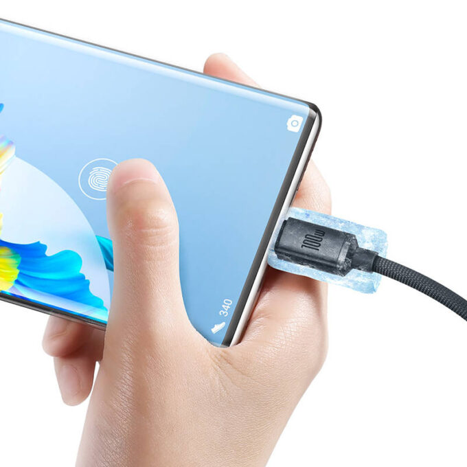 Кабел BASEUS USB-A - Type-C, 2м,100W, Crystal Shine - Image 8