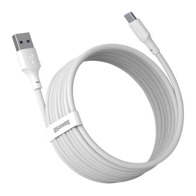 Кабел BASEUS USB-A - Type-C, 1.5м,5A, 40W СЕТ 2 броя (TZCATZJ-02) - Image 6
