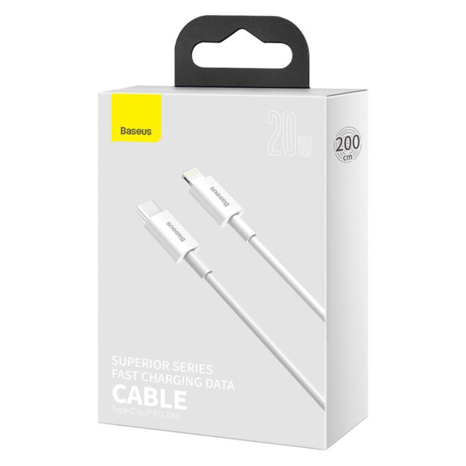 Кабел BASEUS Type-C - Lightning, 2м, 20W, Superior, (CATLYS-C02) - Image 13
