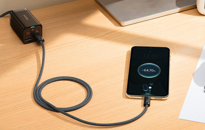 Кабел BASEUS USB-A - Type-C, 1м,5A,100W, Dynamic (CALD000616) - Image 6