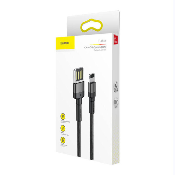 Кабел BASEUS USB-A - Lightning, 1м,2.4A, CAFULE - Image 12