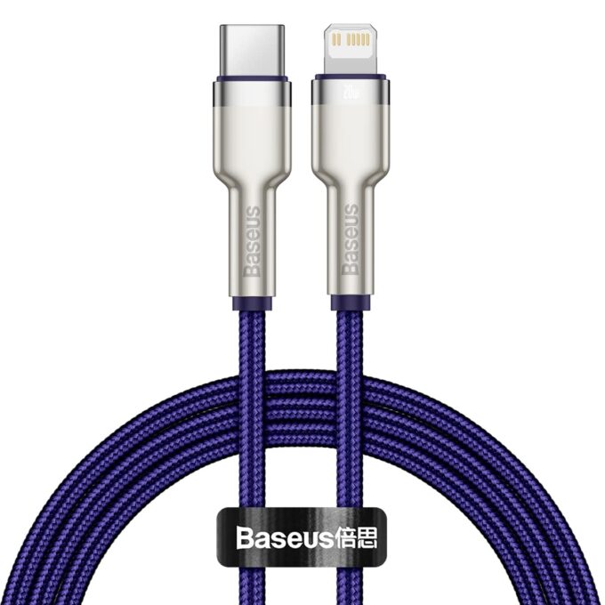 Кабел BASEUS Type-C - Lightning, 1м, 20W, CAFULE - Image 2